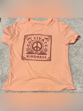 Old Navy Peach Graphic 'Cultivate Kindness' Kids Tee